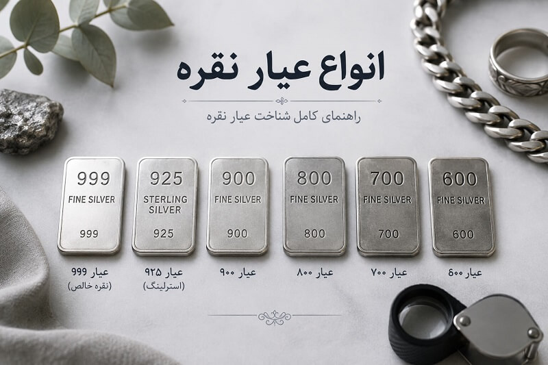 انواع عیار نقره
