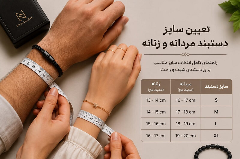 تعیین سایز دستبند مردانه و زنانه